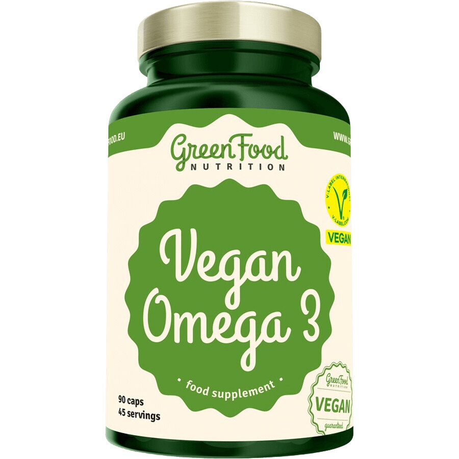 GreenFood Nutrition Omega 3 vegano, 90 capsule