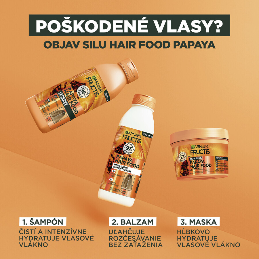 Garnier Fructis Hair Food Papaya Shampoo für geschädigtes Haar 350 ml