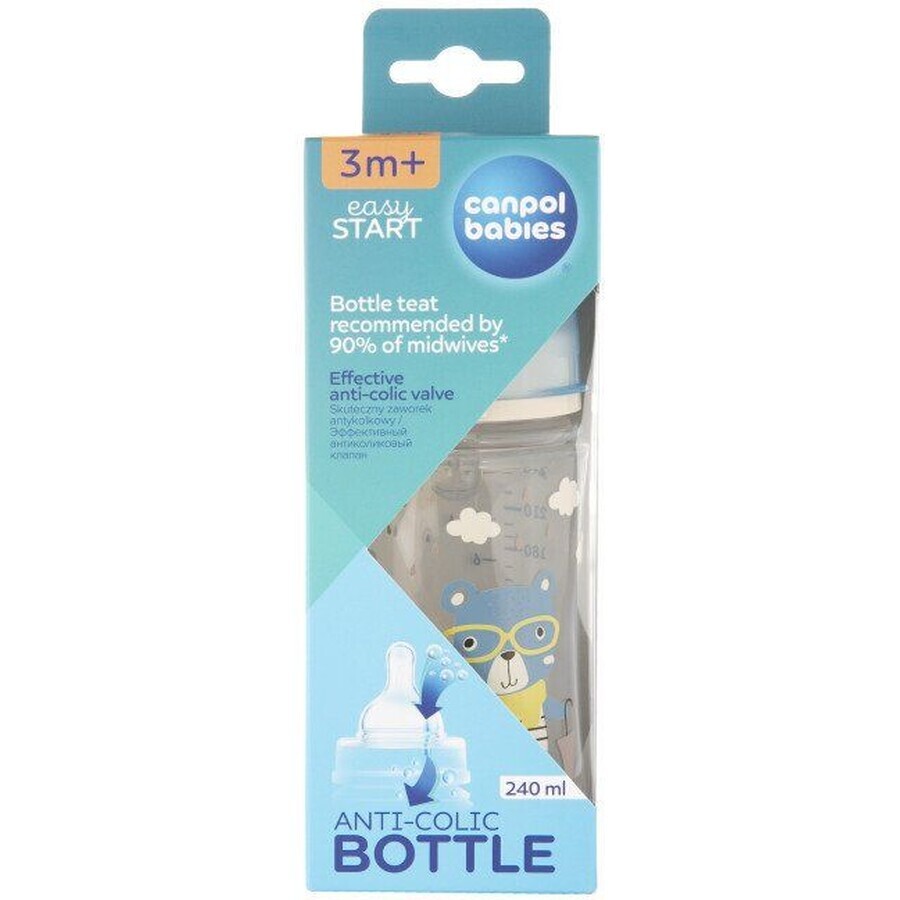 Canpol babies EasyStart Biberon BONJOUR PARIS BONJOUR PARIS blu 240 ml