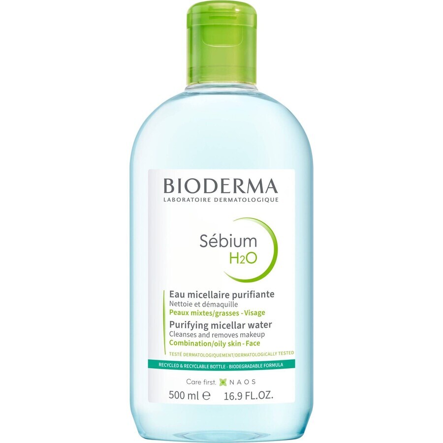 Bioderma Sébium H2O mizellares Wasser für fettige Haut und Akne 500 ml