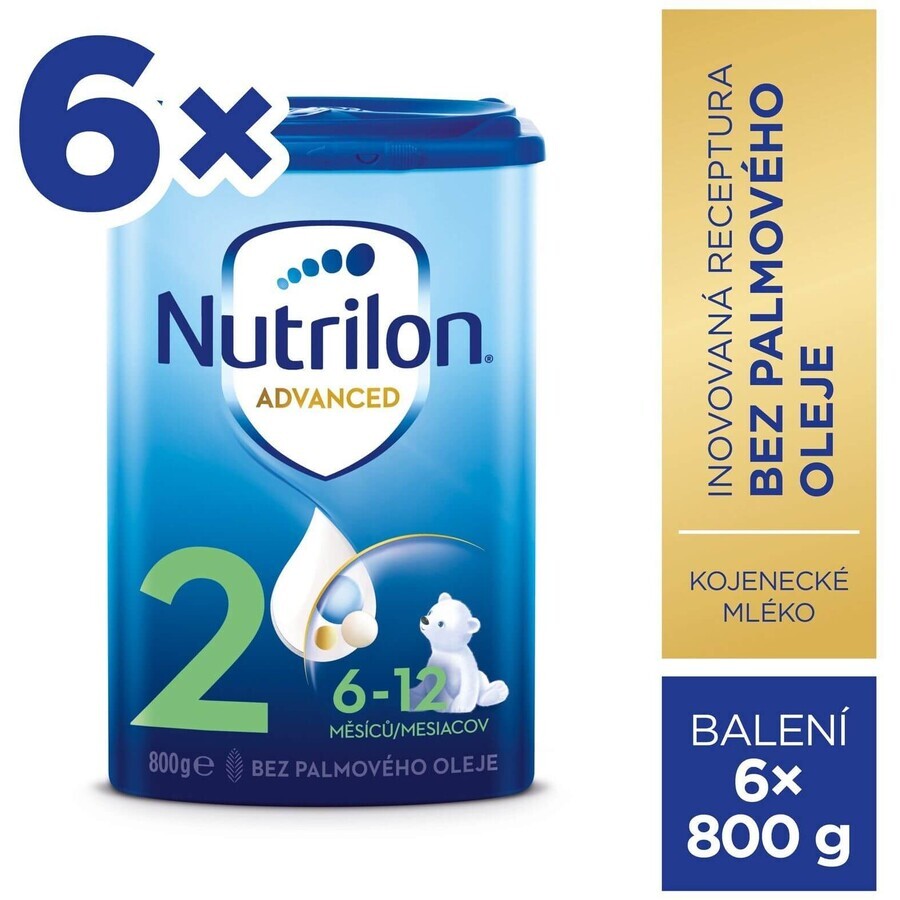 Nutrilon 2 Advanced leche en polvo de continuación para lactantes 6 x 800 g