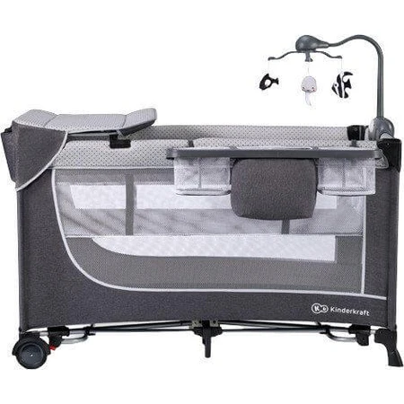 Kinderkraft Leody travel cot with accessories Leody Grey