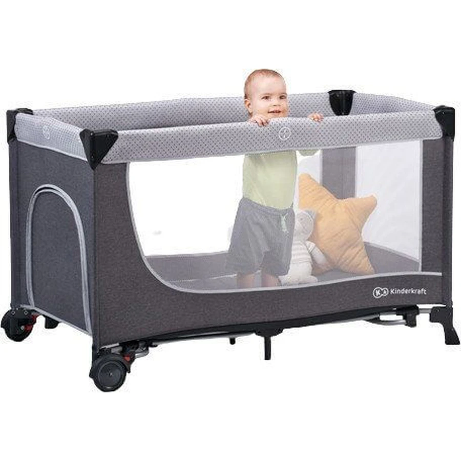 Kinderkraft Leody travel cot with accessories Leody Grey