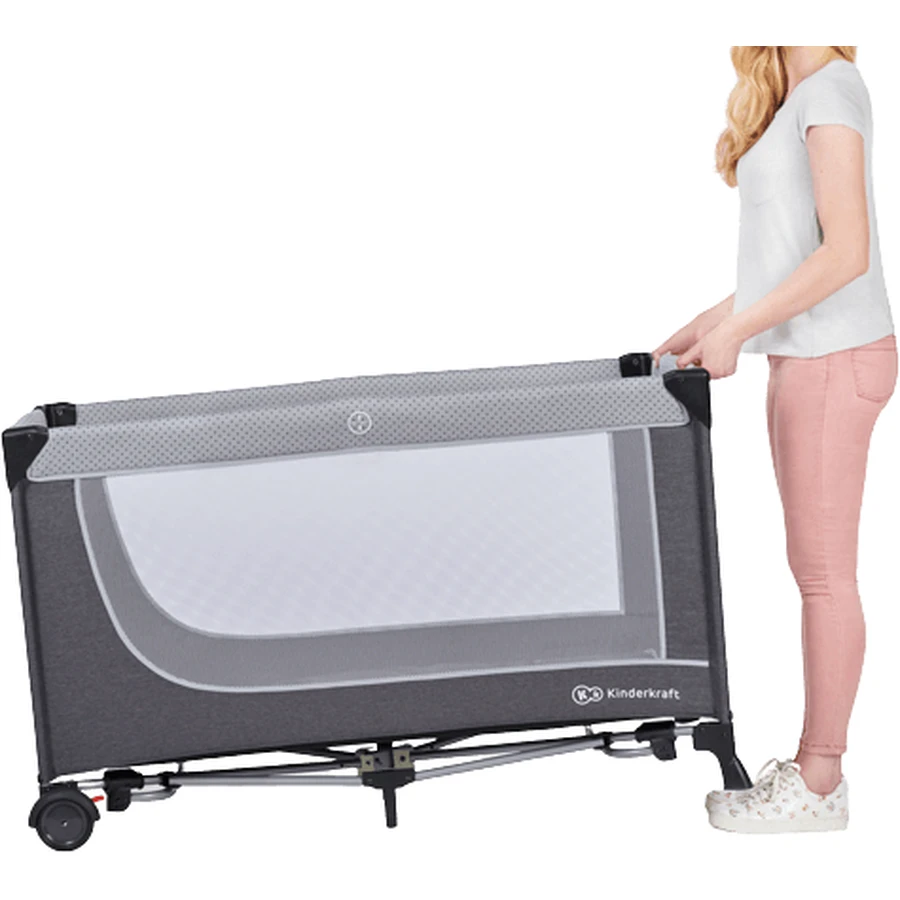 Kinderkraft Leody travel cot with accessories Leody Grey