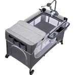 Kinderkraft Leody travel cot with accessories Leody Grey