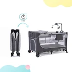 Kinderkraft Leody travel cot with accessories Leody Grey