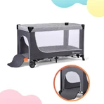 Kinderkraft Leody travel cot with accessories Leody Grey