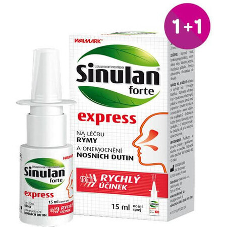 Walmark Sinulan forte express neusspray 15ml 1+1 gratis 2 x 15 ml