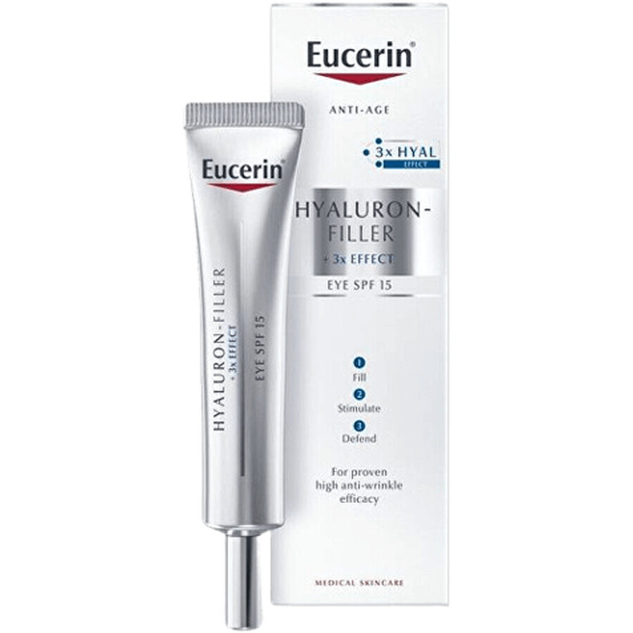 Eucerin Crème anti-âge pour les yeux SPF 15 Hyaluron-Filler 3x EFFECT 15 ml