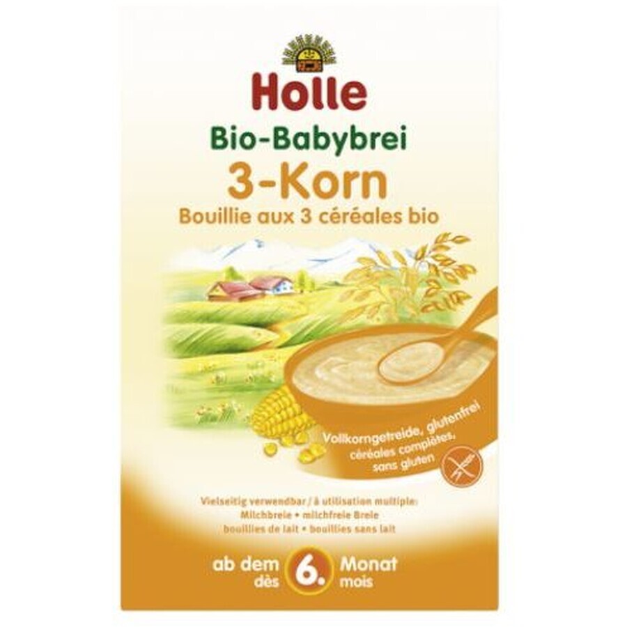 Holle Organic oat porridge with 3 cereals. 250 g