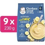 Gerber Latte Cereali Avena Porridge Banana Buonanotte 9 x 230 g