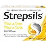 Strepsils Honig und Zitrone Lutschtabletten 36 Lutschtabletten