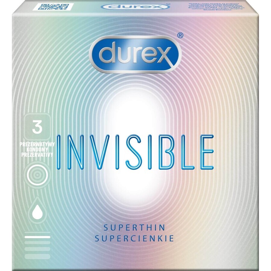 Durex Invisible Extra Sensitive 3 Stück Durex Invisible Extra Sensitive Kondome