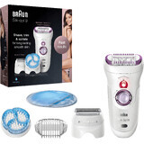 Braun Silk-épil 9, Epilator, 4 attachments, pouch, cooling gloves, 9-735