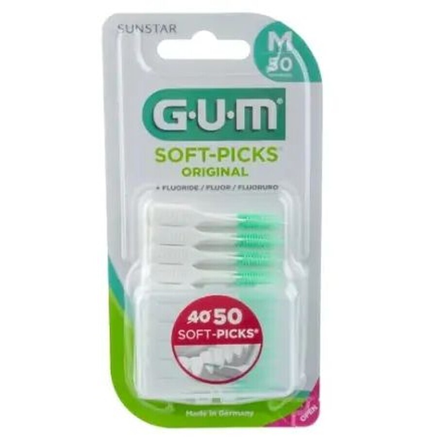 Gum Soft-Picks Interdental Toothbrush with Fluoride Medium 50 pcs