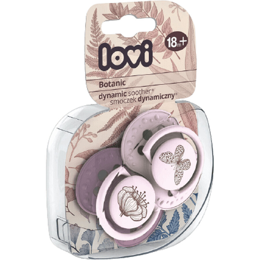 LOVI Botanic Dynamic Soothing Soother 18 m+, 2 buc