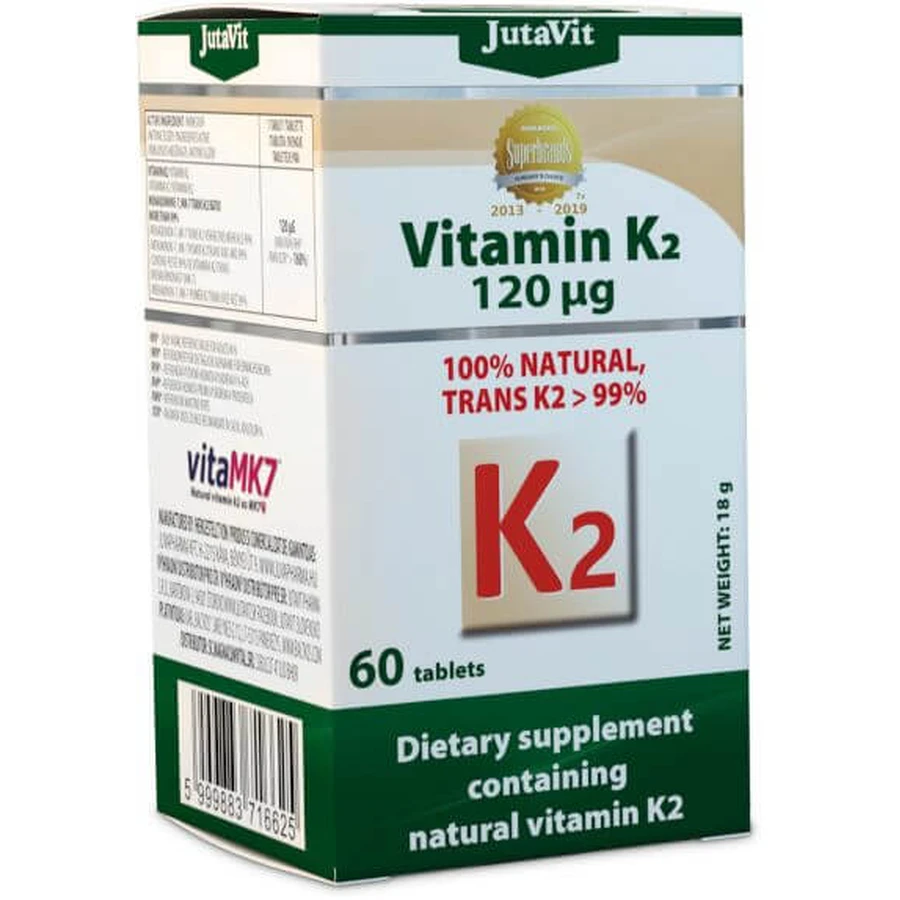 Jutavit Natürliches Vitamin K2 120 µg 60 Tabletten