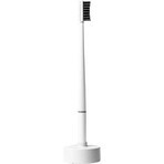 Feather Toothbrush with holder, medium white