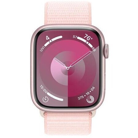 Apple Watch Series 9 GPS 45mm Aluminiumgehäuse mit Sportarmband, rosa