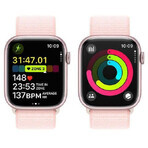 Apple Watch Series 9 GPS 45mm Aluminiumgehäuse mit Sportarmband, rosa