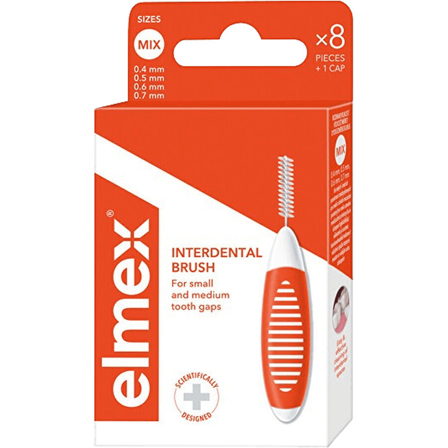 Cepillo interdental Elmex mix 0,4 mm - 0,7 mm 8 uds.