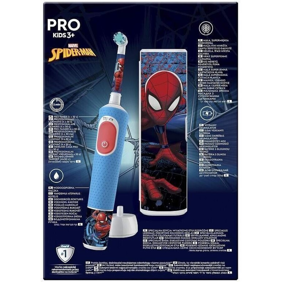 Brosse à dents électrique Oral-B Pro Kids Spiderman