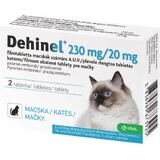 Dehinel 230 mg/20 mg for cats tablets 2 tablets