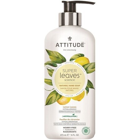 Attitude Super Leaves săpun de mâini cu efect de detoxifiere, frunze de citrice 473 ml