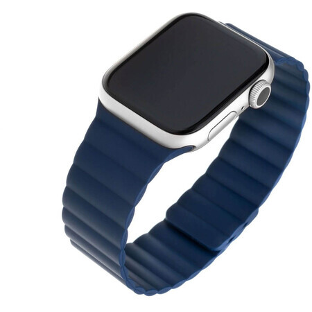 Festes Silikonarmband mit Magnetverschluss Magnetarmband für Apple Watch 38/40/41mm blau