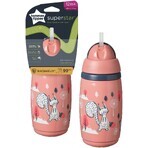 Tommee Tippee Superstar, 12m+, vaso deportivo antigoteo, rosa 266 ml