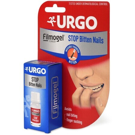 Urgo STOP Nail Biting Durchsichtiger Bitterlack, Filmogel 9 ml