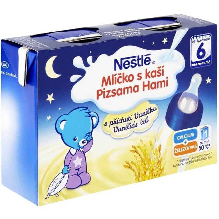 Nestlé Leche para gachas sabor vainilla 2 x 200 ml