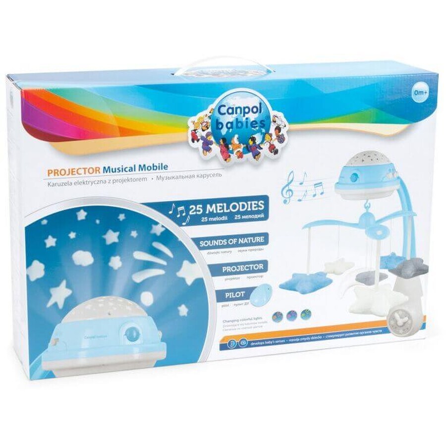 Canpol baby Giostra musicale elettrica con proiettore STARS blu