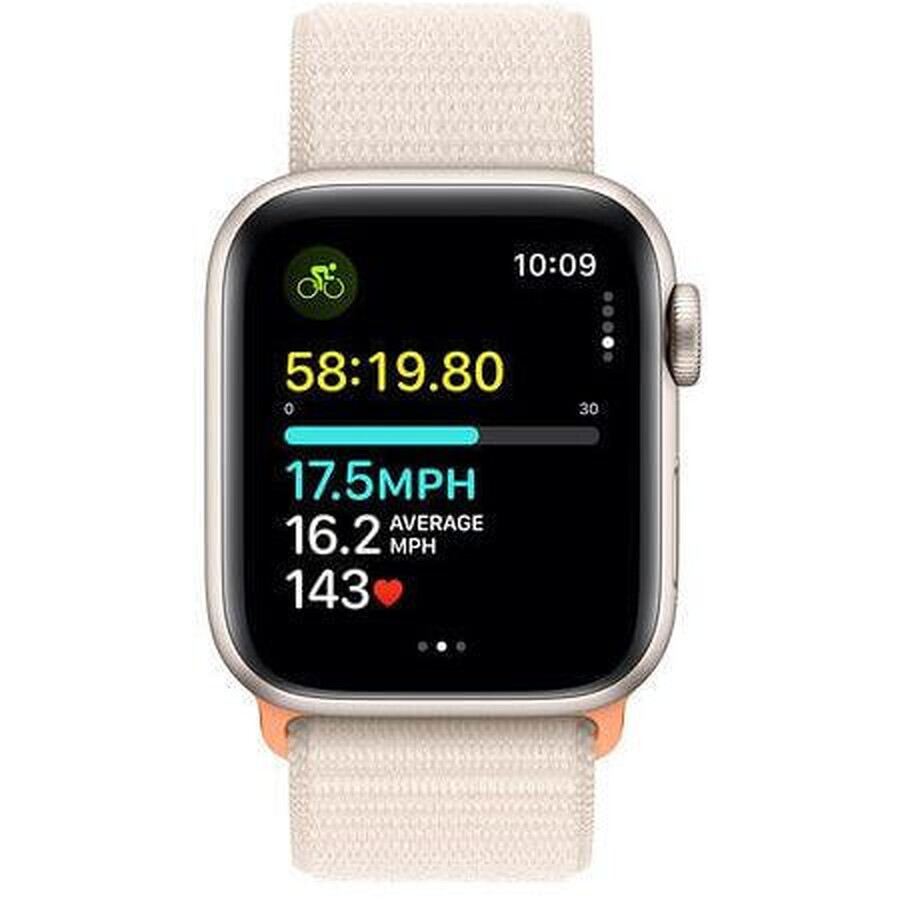 Apple Watch SE GPS 44mm Aluminiumgehäuse mit Sportschlaufe, Starlight