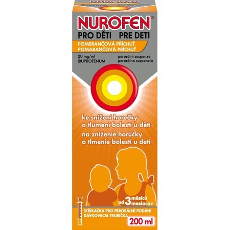 Nurofen pentru copii cu aromă de portocale 200 ml