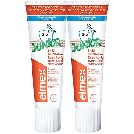 Elmex Pasta dentífrica infantil Junior Duopack 2 x 75 ml