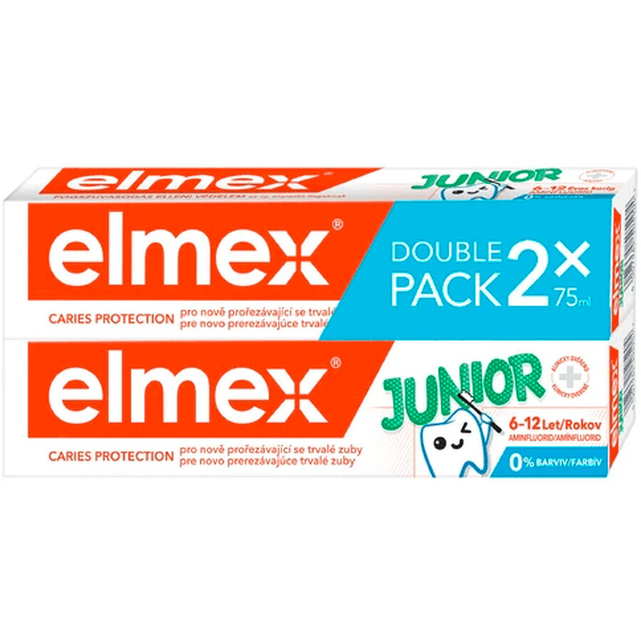 Elmex Pasta dentífrica infantil Junior Duopack 2 x 75 ml