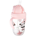 Canpol Baby's No-flow rietjesbeker met gewicht 6m+ Exotische dieren roze 270 ml