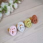 BIBS Colour natural rubber soothers BIBS Colour, size 2, Honey Bee/Olive 2 pcs