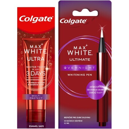 Colgate Overnight Stift + Ultra Complete Zahnpasta