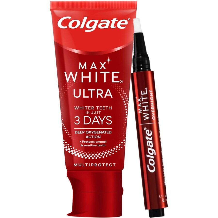 Colgate Overnight Stift + Ultra Complete Zahnpasta