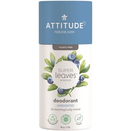 Attitude Super feuilles Déodorant solide naturel - non parfumé 85 g