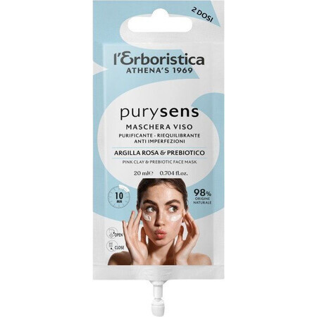 Erboristica Reinigende Gesichtsmaske mit Rosenerde 2 x 10 ml