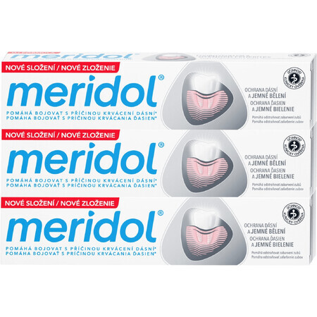 Dentifrice Meridol Gum Protection & Gentle White 3 x 75 ml