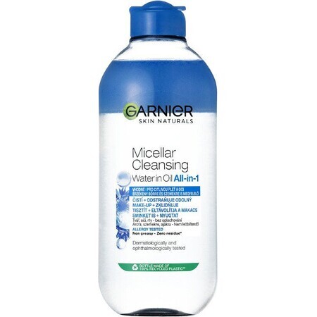 Garnier Skin Naturals voedend dual-phase micellair water voor gevoelige ogen, 400 ml