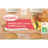 Babybio-Snack mit Mirabellenfrüchten und Apfel 2 x 130 g