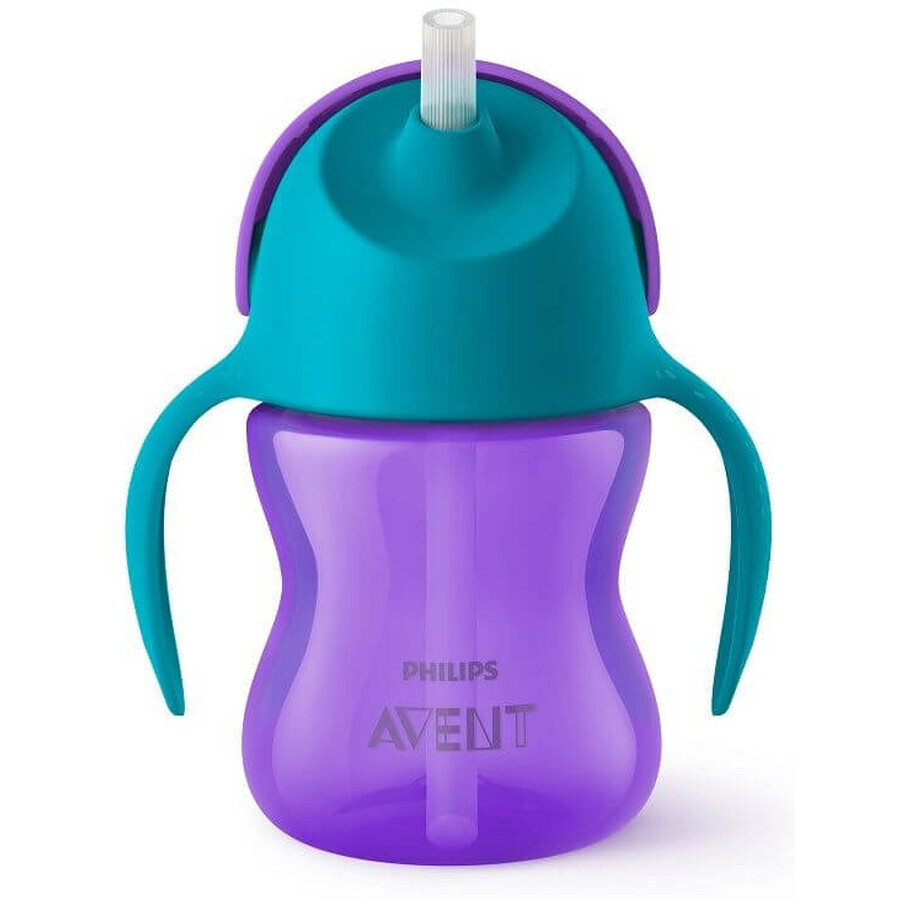 Philips Avent Tasse à paille à partir de 9 mois avec poignées fille 200 ml