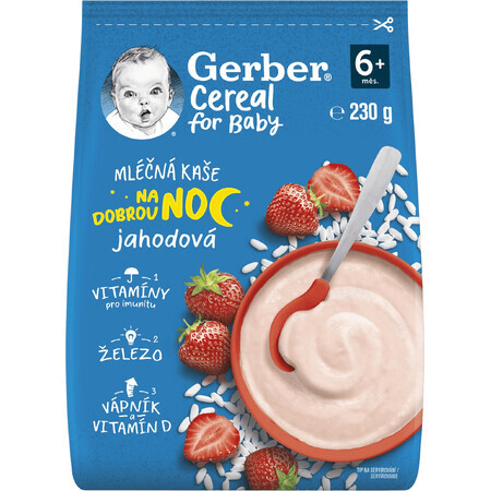 Gerber Goodnight Aardbeienpap Graan 230 g