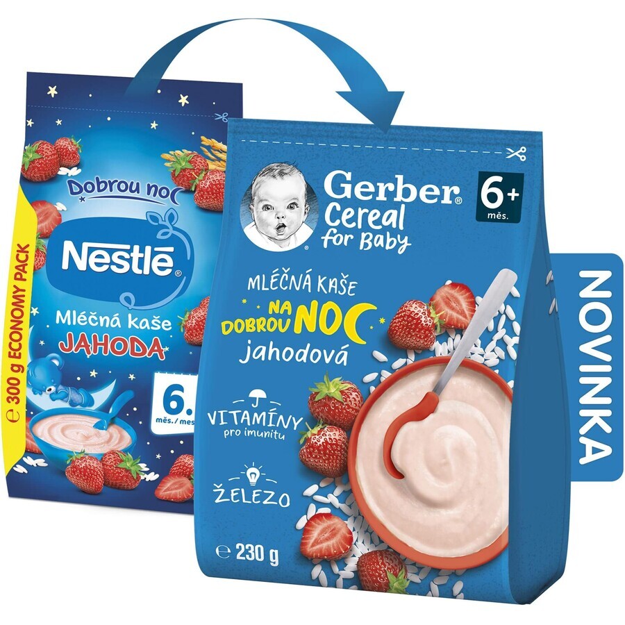 Gerber Goodnight Aardbeienpap Graan 230 g