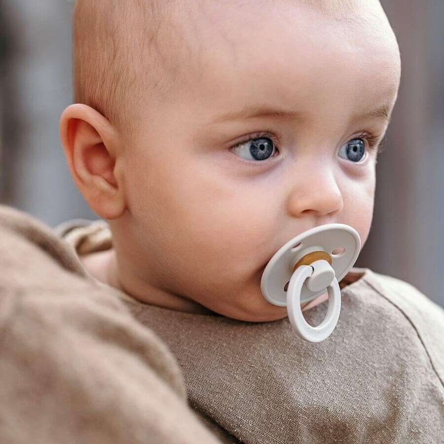 BIBS kleur Ivoor/Blauw BIBS spenen van natuurrubber maat 3 2 stuks